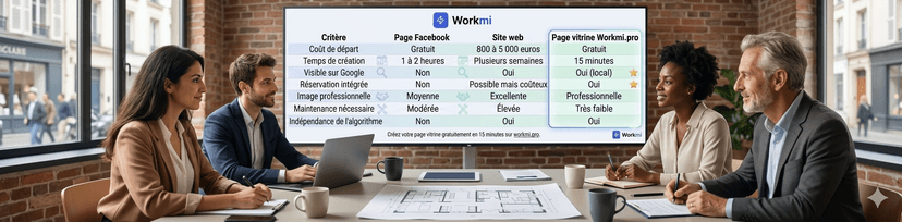 Site web, page Facebook ou page vitrine : que choisir quand on est artisan local ?